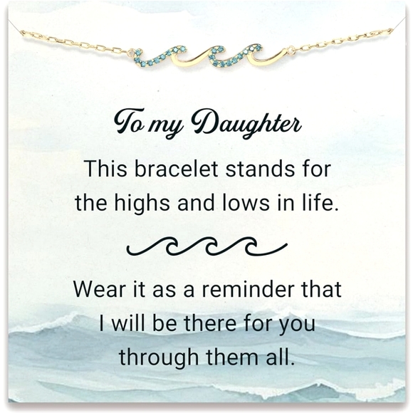 COPY - Wave Bracelet Perfect Gift Sentimental Daughter Birthday Gift - Picture 1 of 3